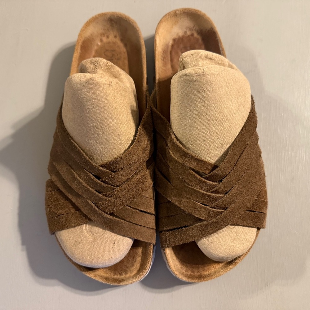 Brown Suede Women's Sandals